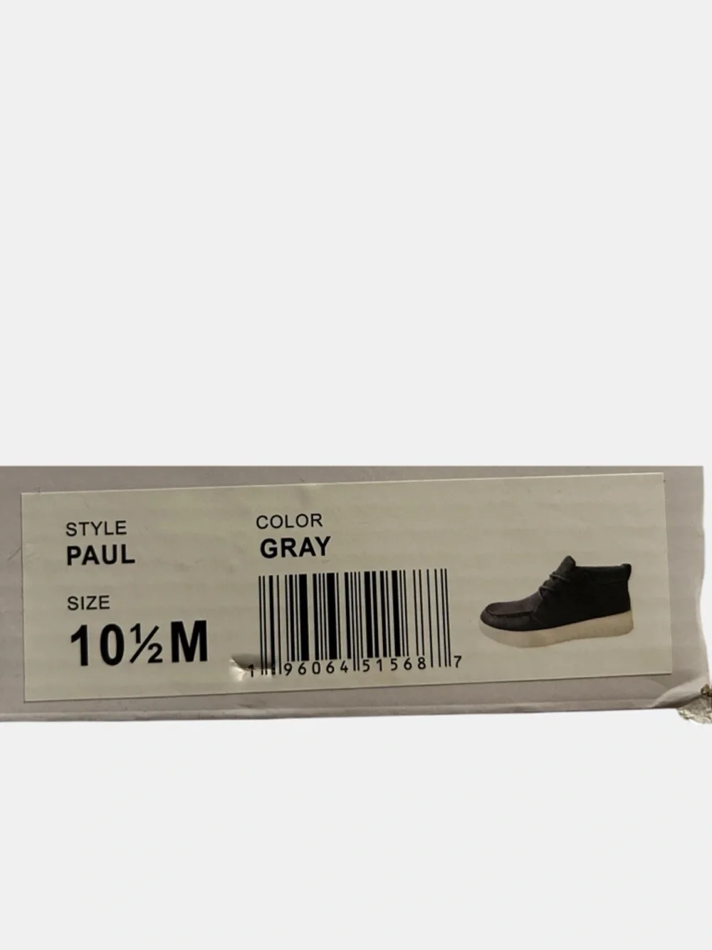 Chaps Paul Men's 10 1/2 Grey Casual Mid-Top Sneakers with Cream Sole - Picture 6 of 6